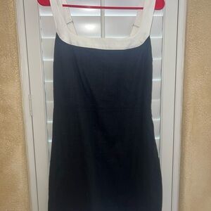 Black and White Sleeveless Dress